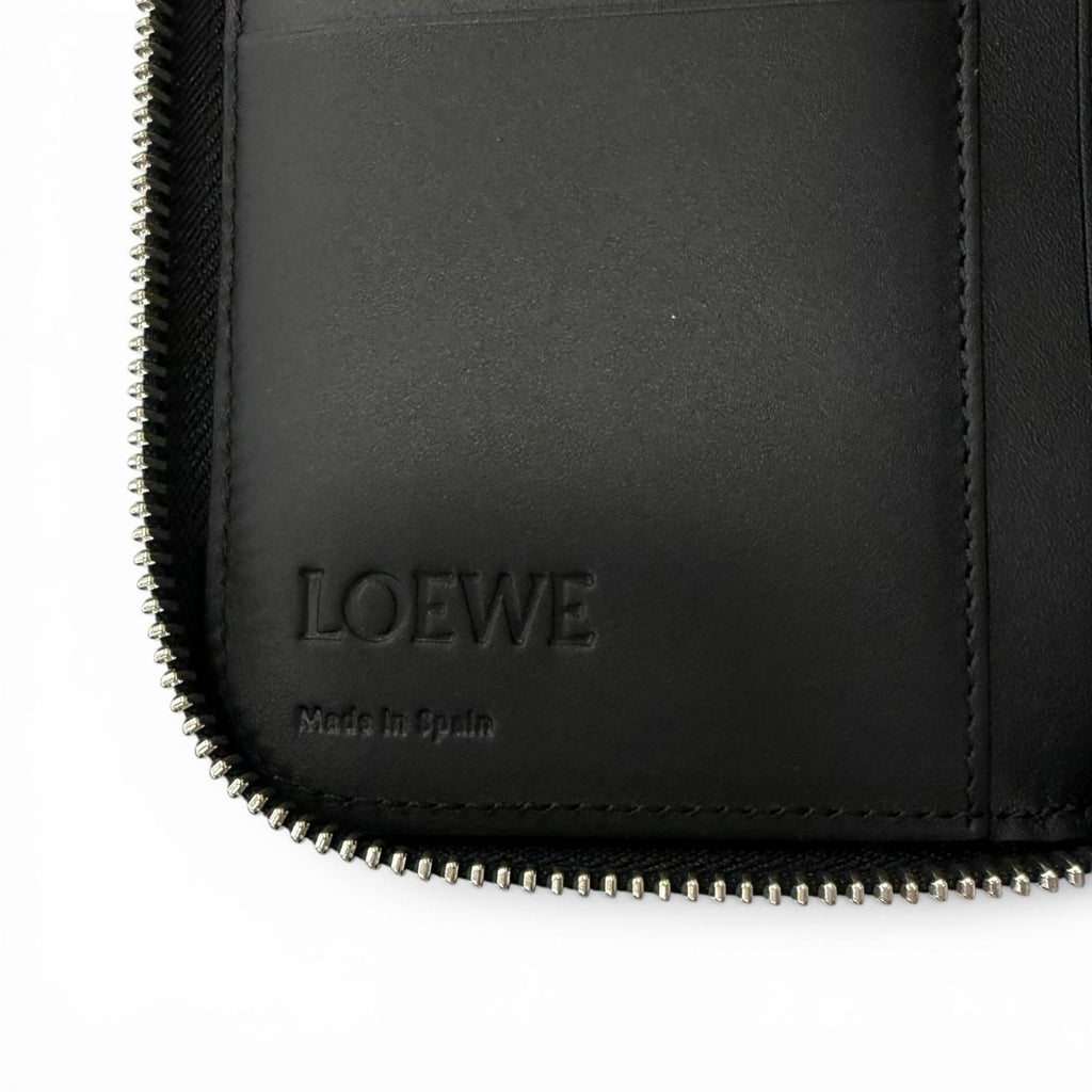 Loewe Puzzle Edge Zipped Wallet Leather Anagram Round Zip Black — view 9