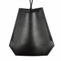 Hermes Vintage Silver Martin Margiela Era Clochette Leather Necklace Black