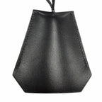 Hermes Vintage Silver Martin Margiela Era Clochette Leather Necklace Black — view 3