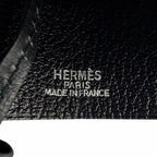 Hermes Vintage Silver Martin Margiela Era Clochette Leather Necklace Black — view 6