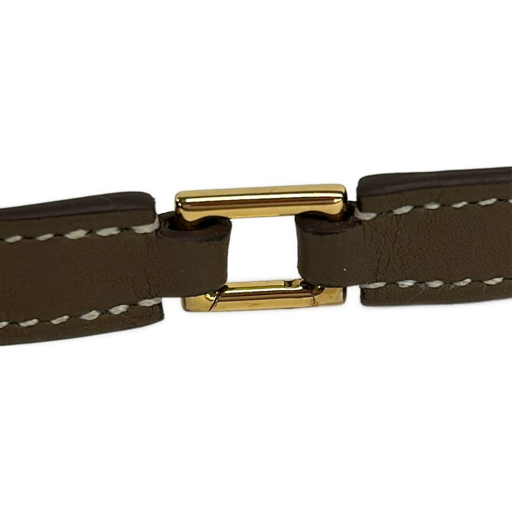 Hermes Choker Medallion Etoupe Gold Necklace — view 4