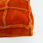 Chanel CC Logo Choco Bar Shoulder Bag Orange Shearling Suede Vintage — view 8