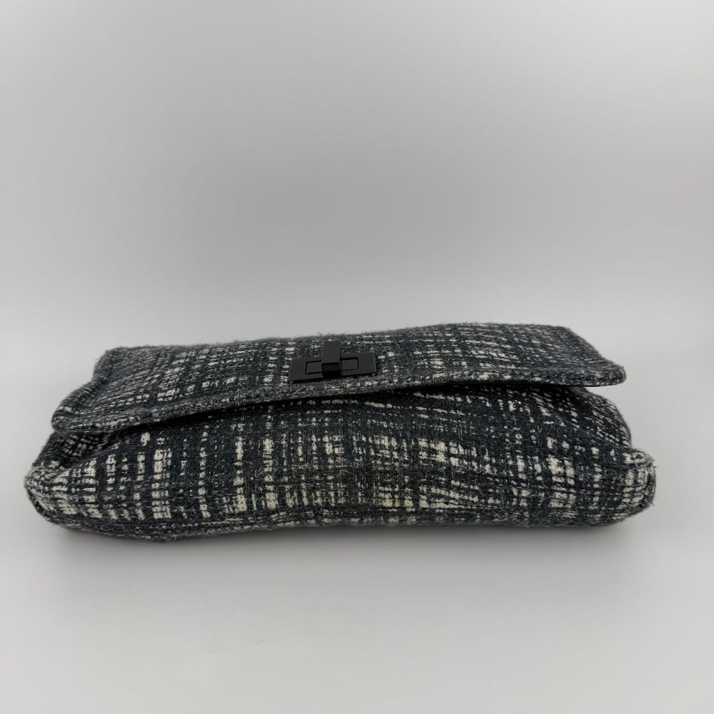 Prada Clutch Tweed Gray Vintage — view 6