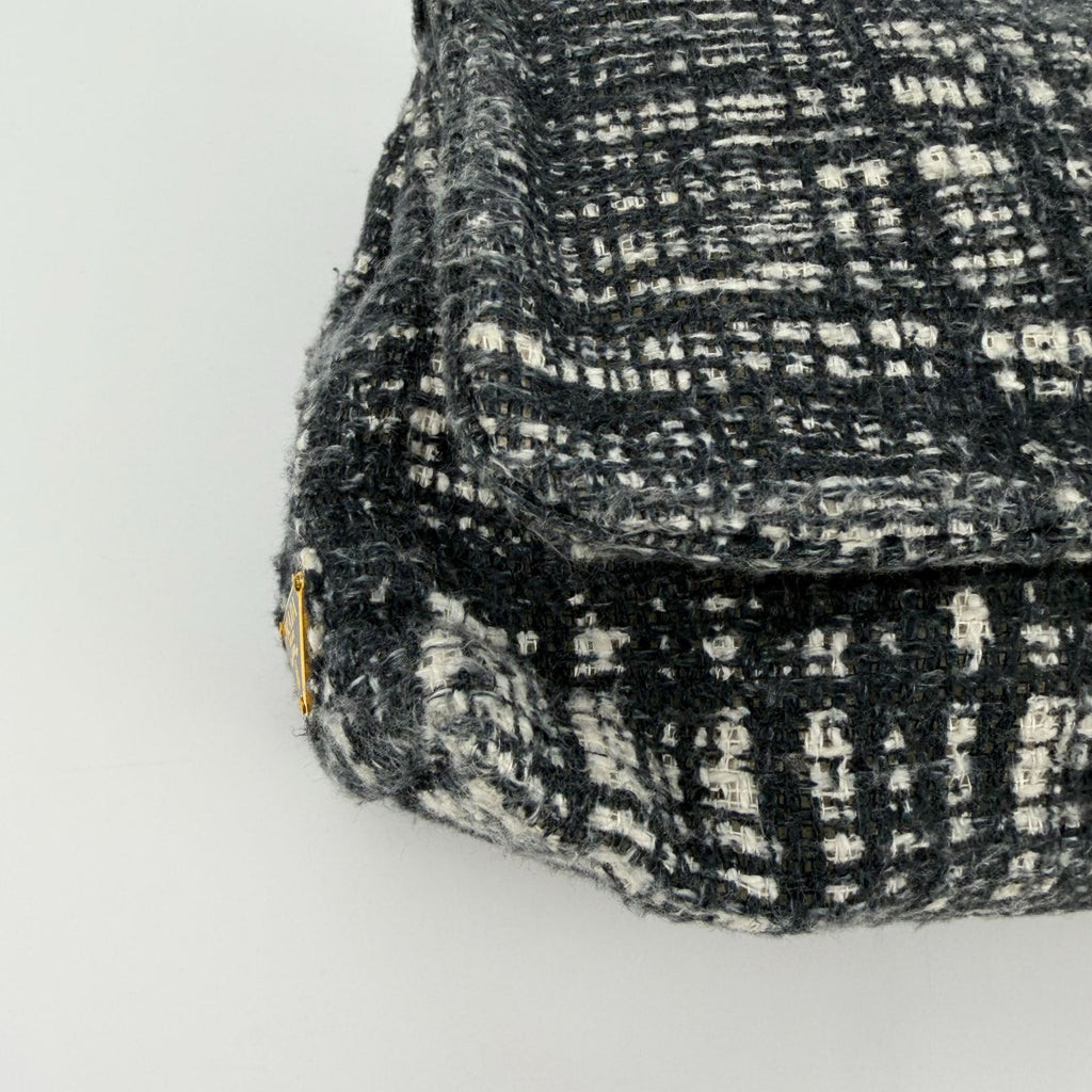 Prada Clutch Tweed Gray Vintage — view 7