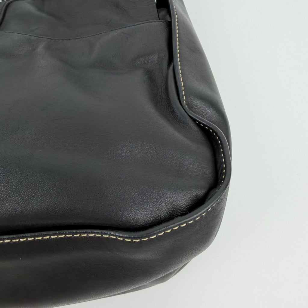 Prada Shoulder Bag Hobo Black Leather Vintage — view 8