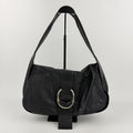 Prada Shoulder Bag Hobo Black Leather Vintage