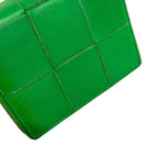 Bottega Veneta Bifold Wallet Cassette Zip Around Green Leather — view 8