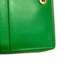 Bottega Veneta Bifold Wallet Cassette Zip Around Green Leather — view 5