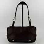 Prada Shoulder Bag Hobo Brown Leather Vintage — view 2