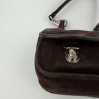 Prada Shoulder Bag Hobo Brown Leather Vintage — view 6