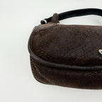 Prada Shoulder Bag Hobo Brown Leather Vintage — view 8