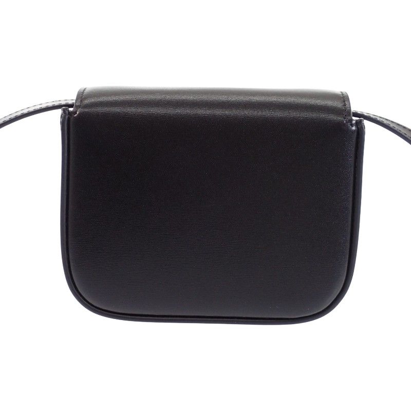 Celine Mini Claude Shoulder Bag Calf Leather Black Gold — view 3