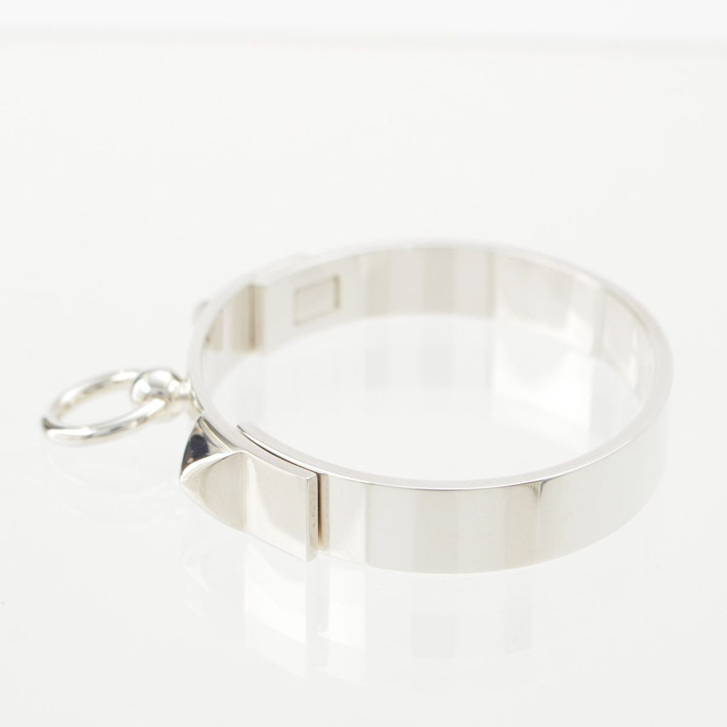 Hermes Collier de Chien ST Bracelet Bangle Silver — view 2