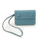 Hermes Snap Epsom Series Card Case New Blue Jean