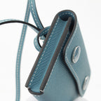 Hermes Snap Epsom Series Card Case New Blue Jean — view 8