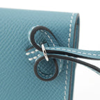 Hermes Snap Epsom Series Card Case New Blue Jean — view 9