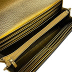 Gucci Wallet GG Marmont Gold Beige Dark Brown Limited Edition Leather — view 4