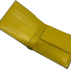 Bottega Veneta Bifold Wallet Cassette with Coin Purse Dark Yellow Leather — view 3