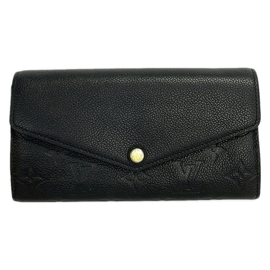 Louis Vuitton Wallet Monogram Empreinte Portefeuille Sarah Noir Leather