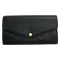 Louis Vuitton Wallet Monogram Empreinte Portefeuille Sarah Noir Leather