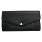 Louis Vuitton Wallet Monogram Empreinte Portefeuille Sarah Noir Leather