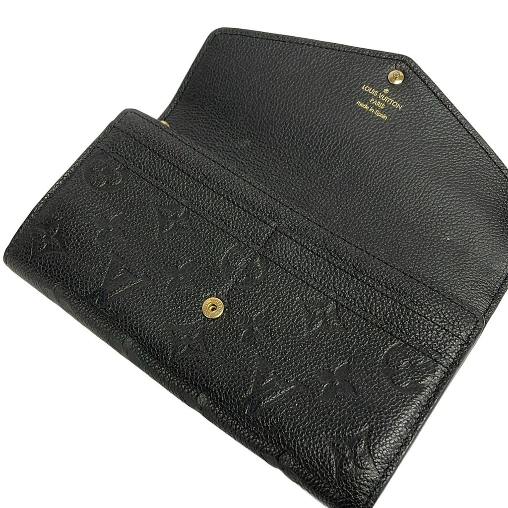 Louis Vuitton Wallet Monogram Empreinte Portefeuille Sarah Noir Leather — view 3