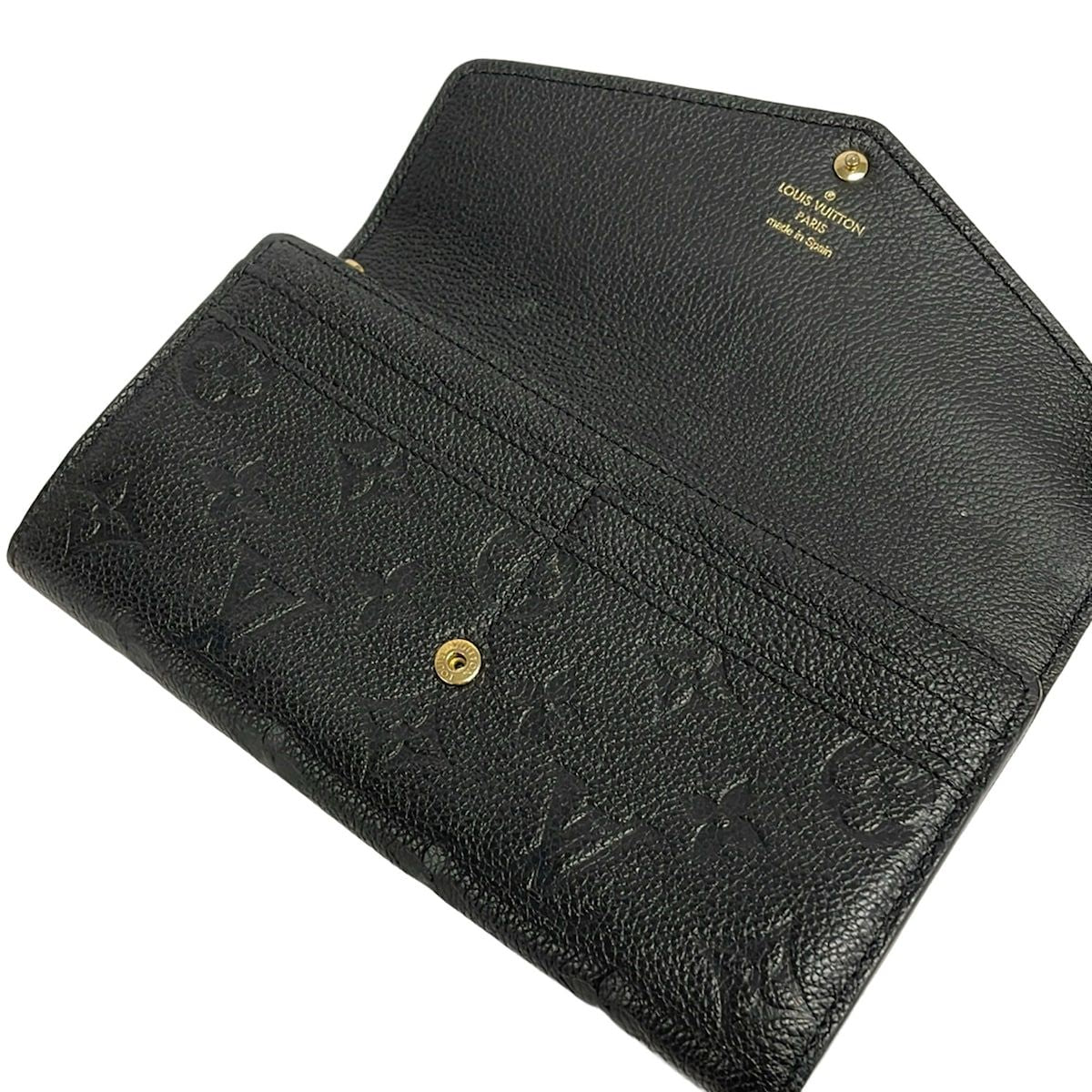 Louis Vuitton Wallet Monogram Empreinte Portefeuille Sarah Noir Leather — view 3
