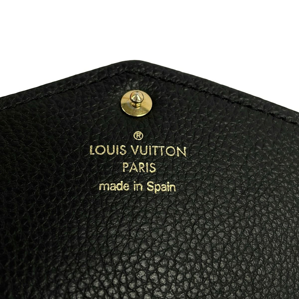 Louis Vuitton Wallet Monogram Empreinte Portefeuille Sarah Noir Leather — view 6