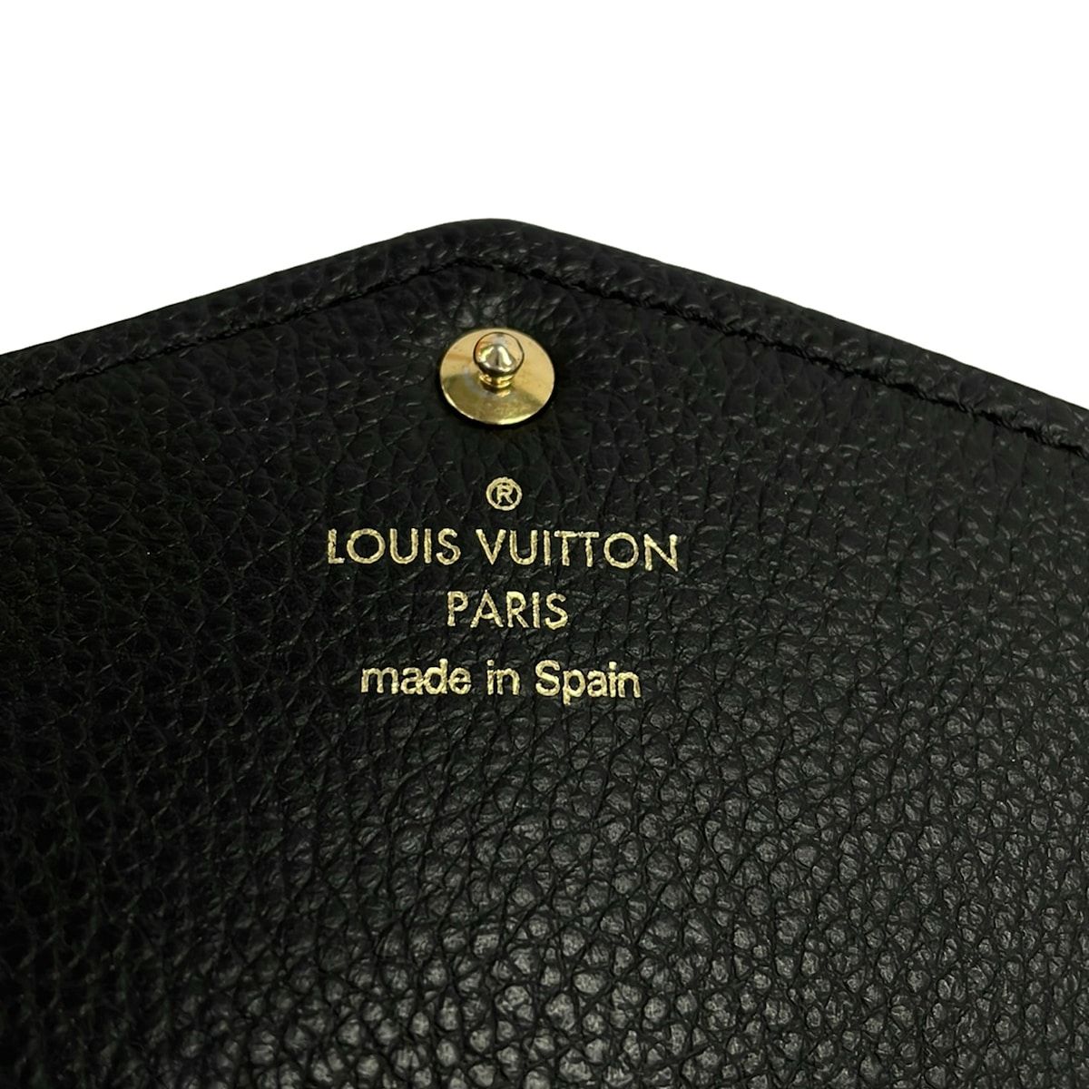 Louis Vuitton Wallet Monogram Empreinte Portefeuille Sarah Noir Leather — view 6