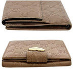 Gucci Bifold Wallet Beige Guccissima Line GG Leather — view 3
