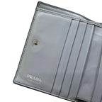 Prada Bifold Wallet Gray Vitello Daino Leather — view 9