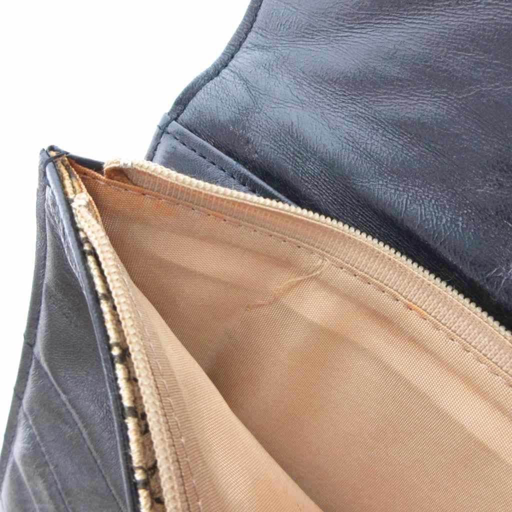 Saint Laurent Clutch Second Party Stitch Leather Navy — view 8