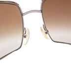 Prada Spr Square Sunglasses Double Bridge Tortoiseshell Metal Frame Brown — view 6
