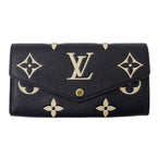 Louis Vuitton Wallet by Monogram Empreinte Portefeuille Sarah Noir Beige Black