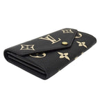 Louis Vuitton Wallet by Monogram Empreinte Portefeuille Sarah Noir Beige Black — view 3