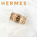 Hermes Chaine D'ancre Divine Diamond Pink Gold Ring