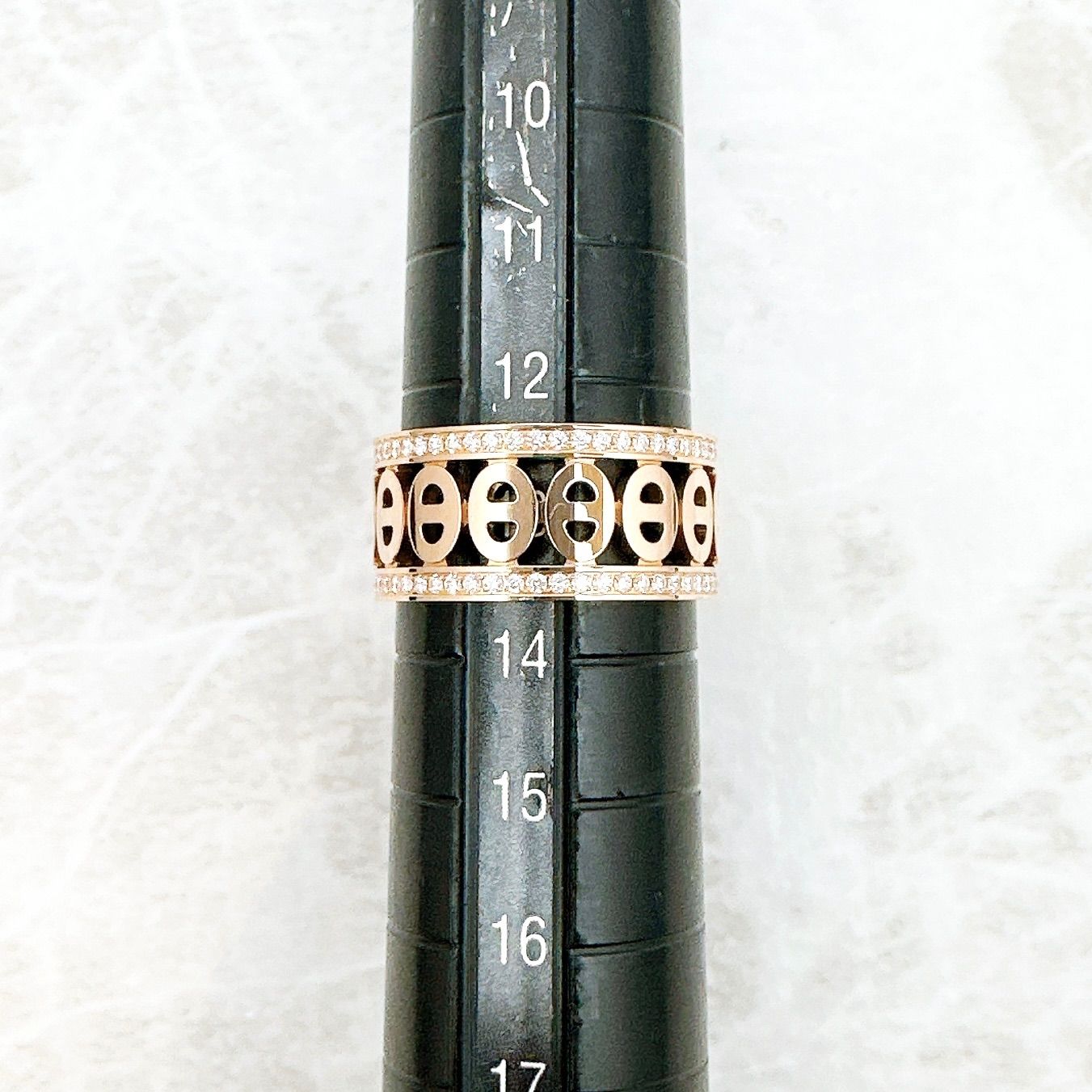 Hermes Chaine D'ancre Divine Diamond Pink Gold Ring
