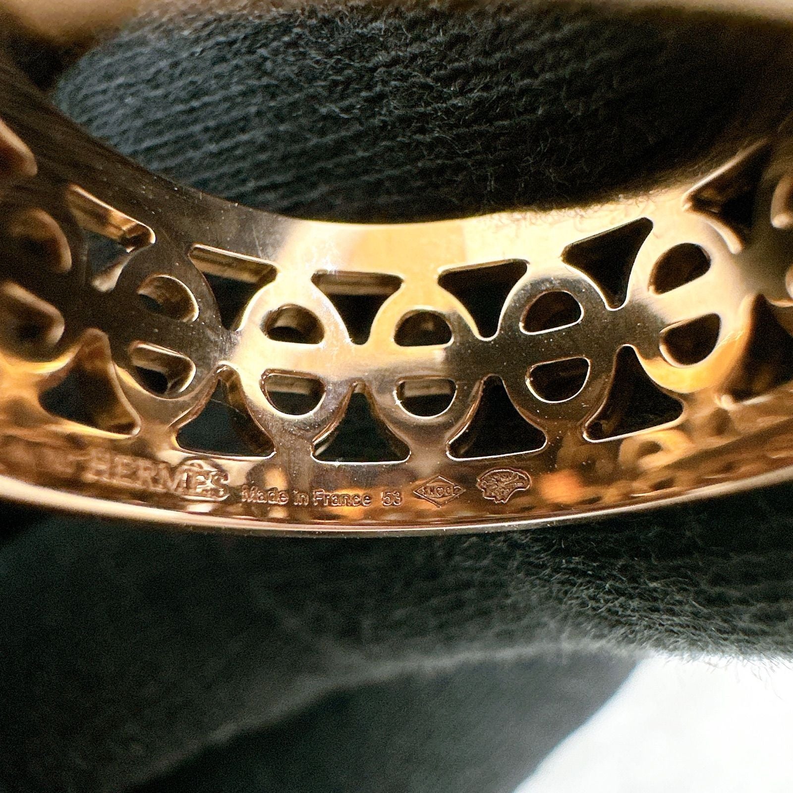 Hermes Chaine D'ancre Divine Diamond Pink Gold Ring