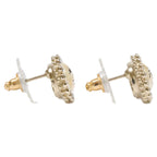 Chanel CC Logo Rhinestone Imitation Pearl Earring — view 4