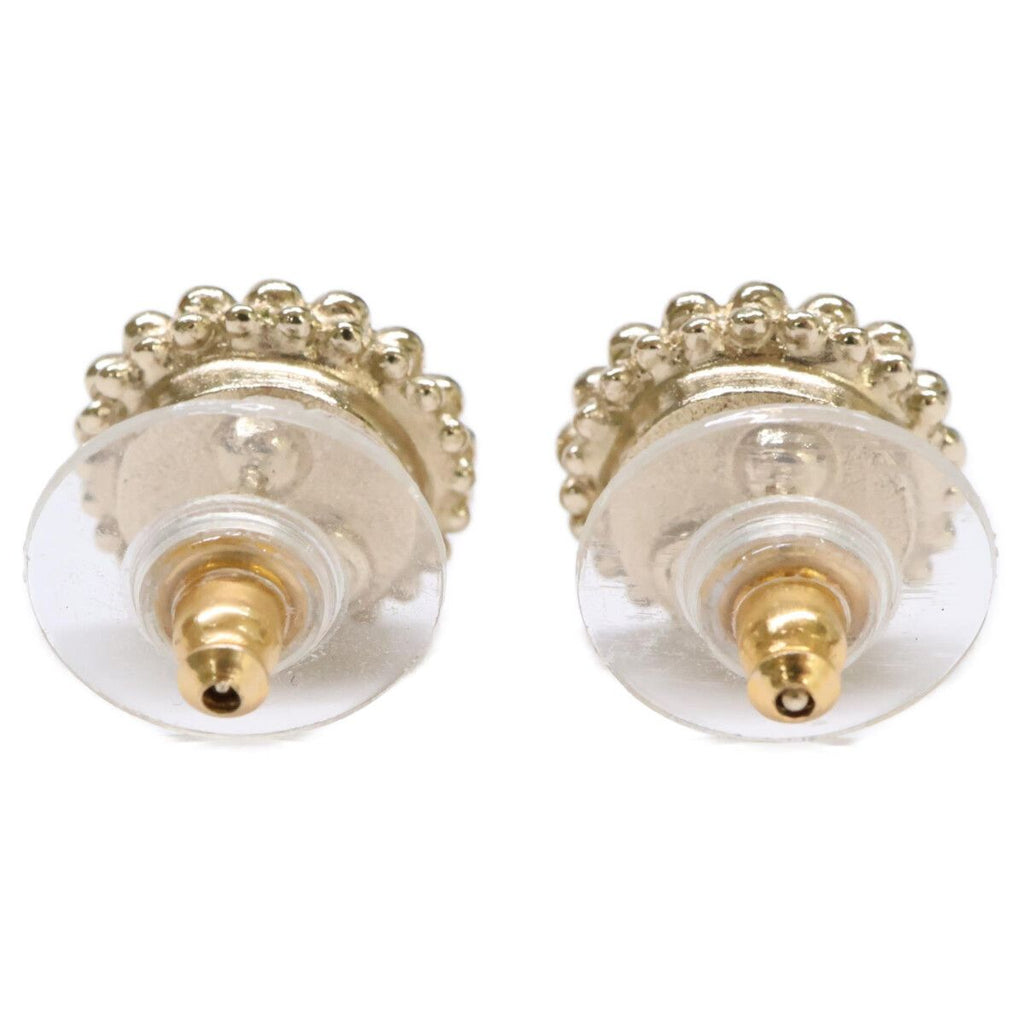 Chanel CC Logo Rhinestone Imitation Pearl Earring — view 3