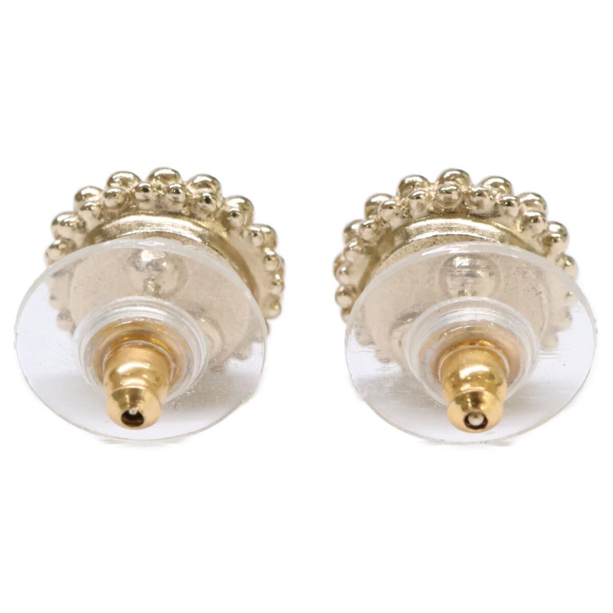 Chanel CC Logo Rhinestone Imitation Pearl Earring — view 3
