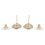 Chanel CC Logo Rhinestone Imitation Pearl Earring — view 5