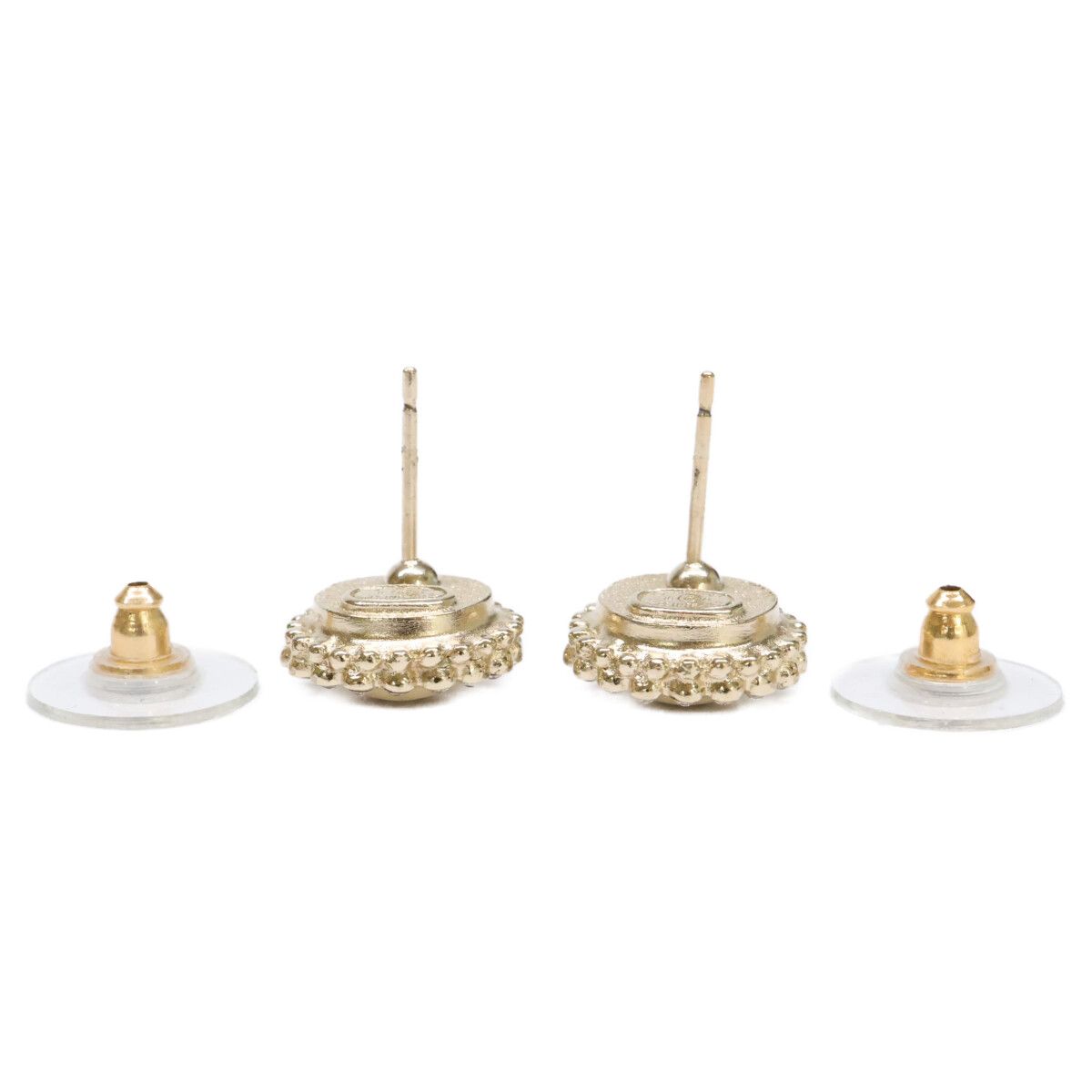 Chanel CC Logo Rhinestone Imitation Pearl Earring — view 5