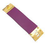 Hermes Tall Bangle Bracelet Swift Anemone Gold Kelly — view 5