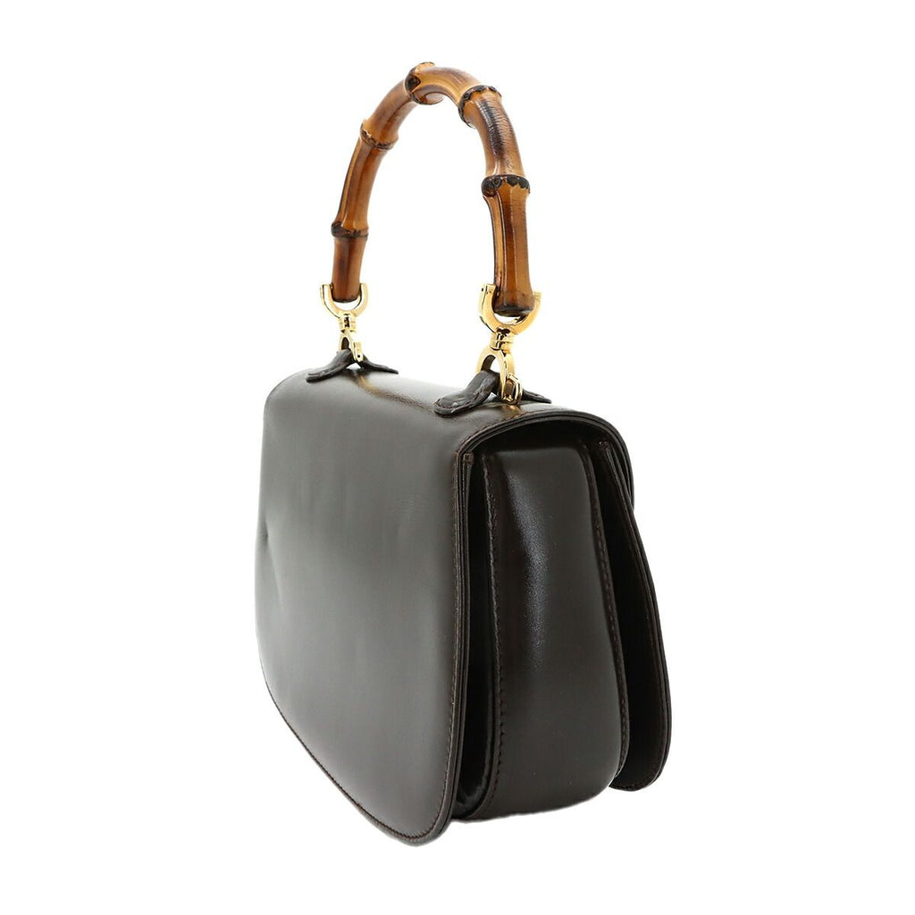 Gucci Bamb 2-Way Bag Leather Brown 000 Gold Vintage — view 4