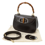 Gucci Bamb 2-Way Bag Leather Brown 000 Gold Vintage — view 2
