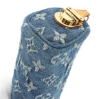 Louis Vuitton Monogram Denim Trousse Speedy GM Pouch Blue Gold — view 9