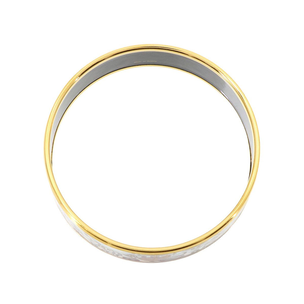 Hermes Enamel GM Bangle Bracelet Multi Color Gold Email GM — view 4