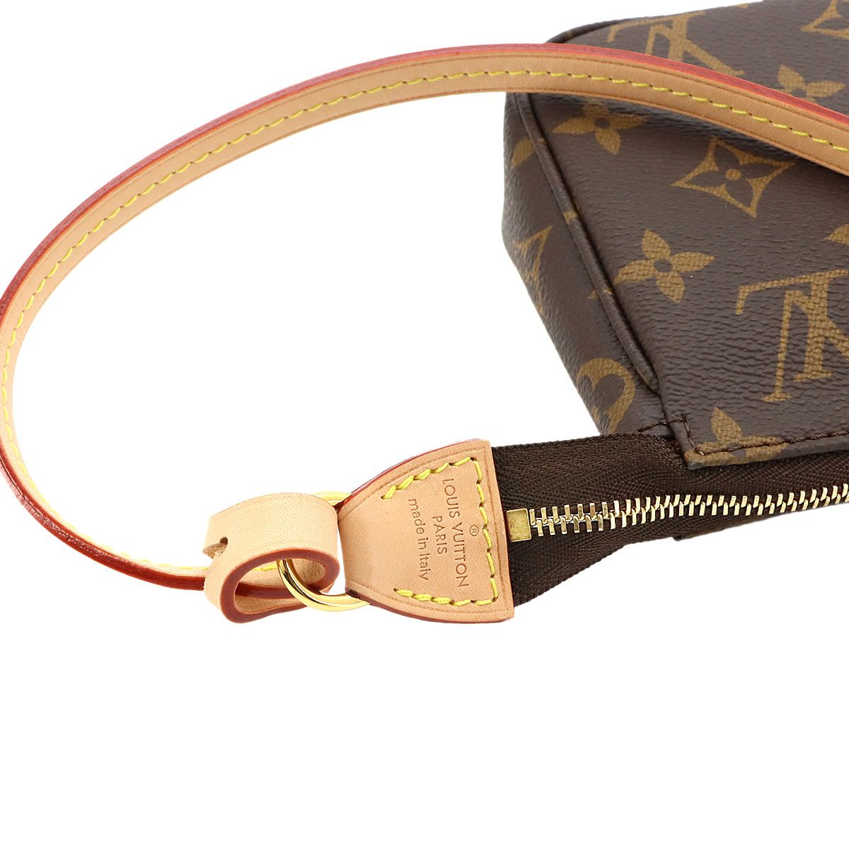 Louis Vuitton Monogram Pochette Hand Bag Brown — view 7
