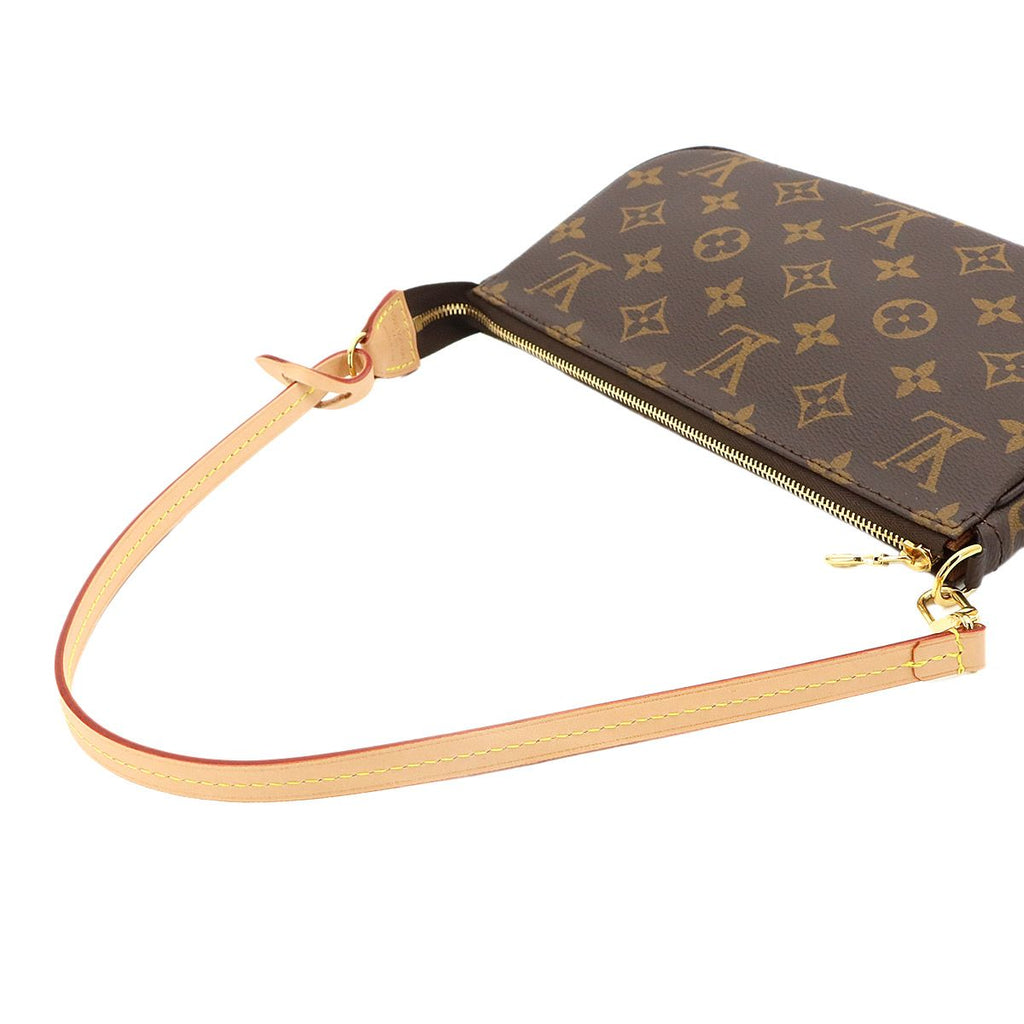 Louis Vuitton Monogram Pochette Hand Bag Brown — view 5